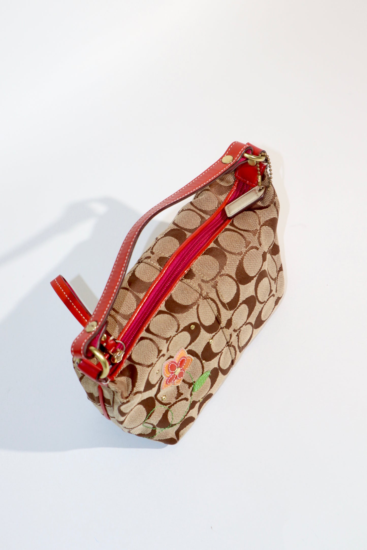 Coach Mini Flower Pochette in Red - 41103