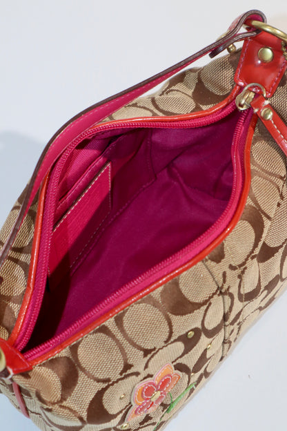 Coach Mini Flower Pochette in Red - 41103