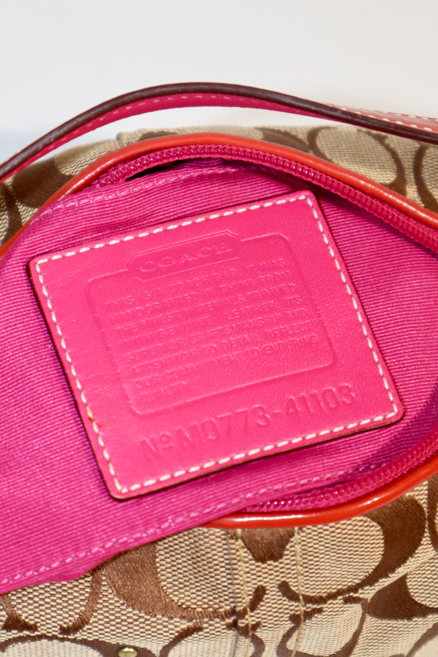 Coach Mini Flower Pochette in Red - 41103