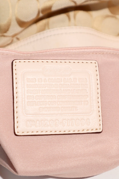Vintage Coach Soho Shoulder Bag in with Pink Leather Trim (F17094)