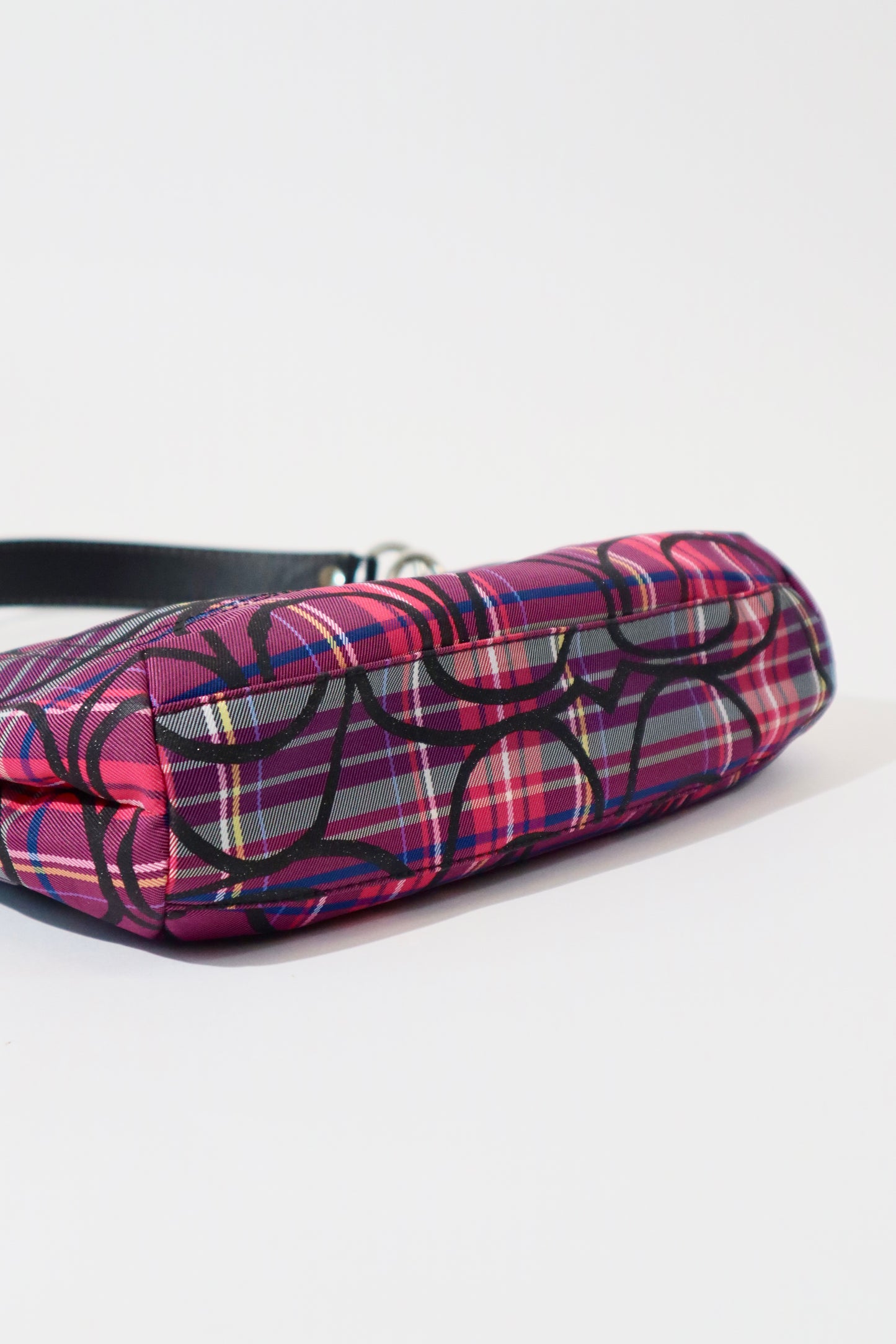 Coach Poppy Berry Tartan Plaid Shoulder Bag Crossbody (F15463) – Red & Pink Check
