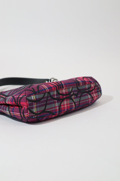 Coach Poppy Berry Tartan Plaid Shoulder Bag Crossbody (F15463) – Red & Pink Check