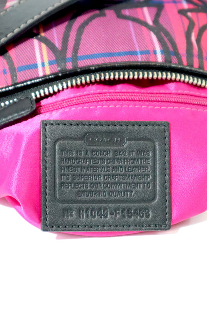 Coach Poppy Berry Tartan Plaid Shoulder Bag Crossbody (F15463) – Red & Pink Check