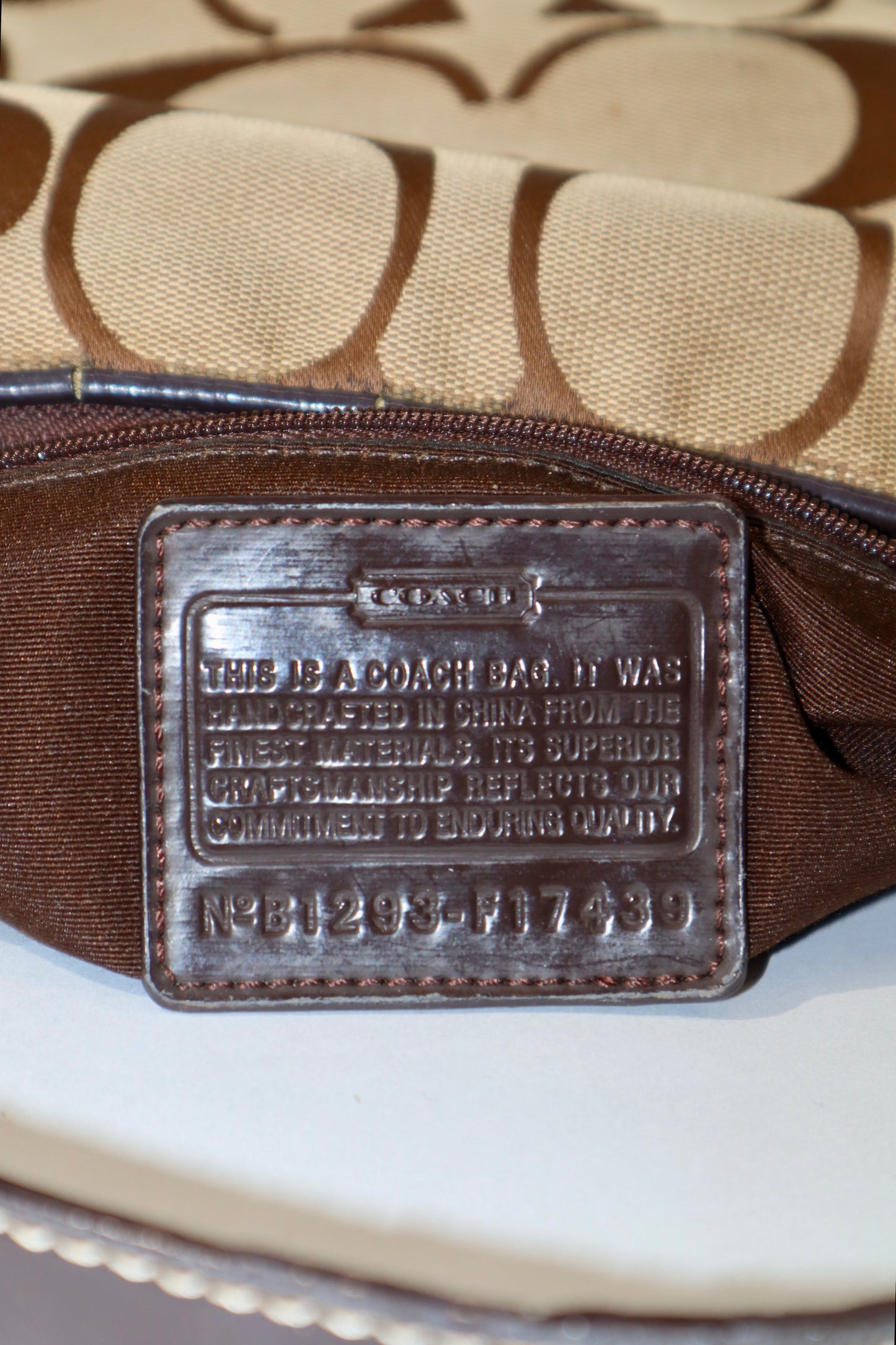 Coach 2 Way Bag in Brown (style F17439)