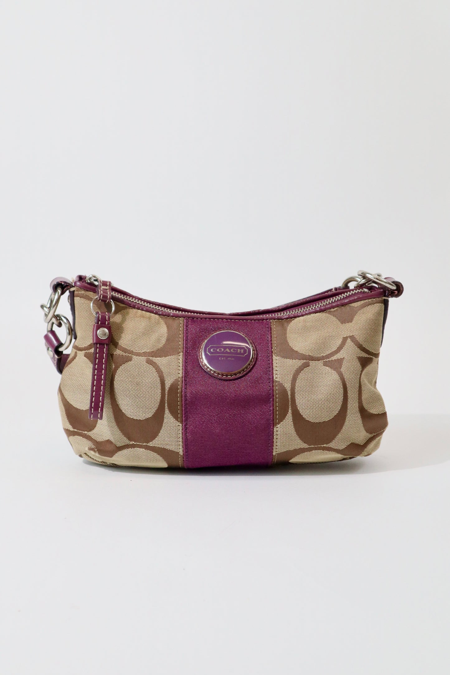 Coach 2 Way Bag in Purple (style F15111)