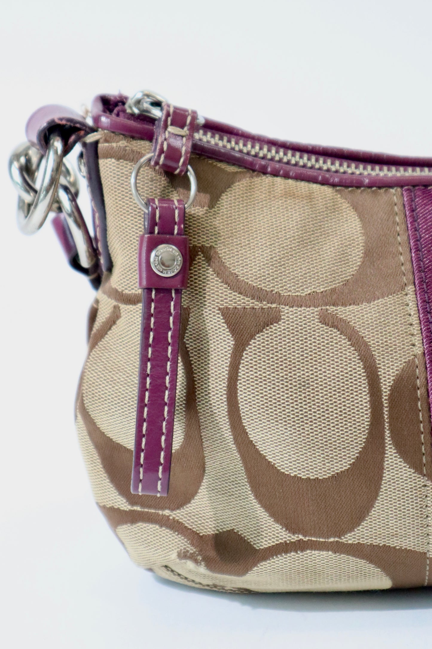 Coach 2 Way Bag in Purple (style F15111)