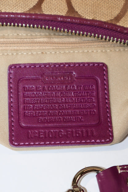 Coach 2 Way Bag in Purple (style F15111)