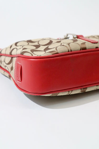 Vintage Coach Hampton Clip Shoulder Bag in Red (6091)