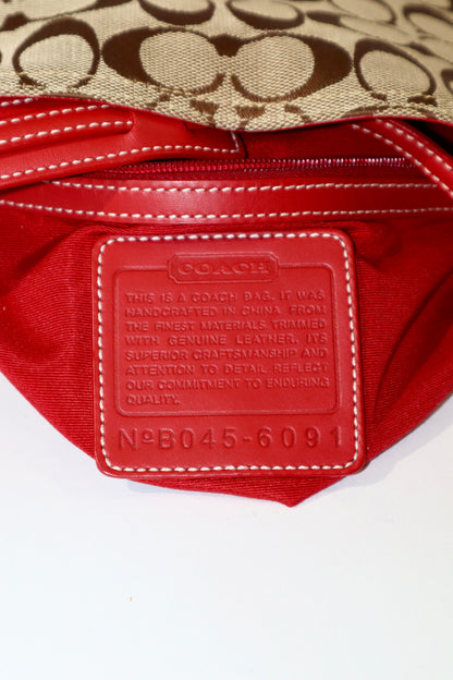 Vintage Coach Hampton Clip Shoulder Bag in Red (6091)