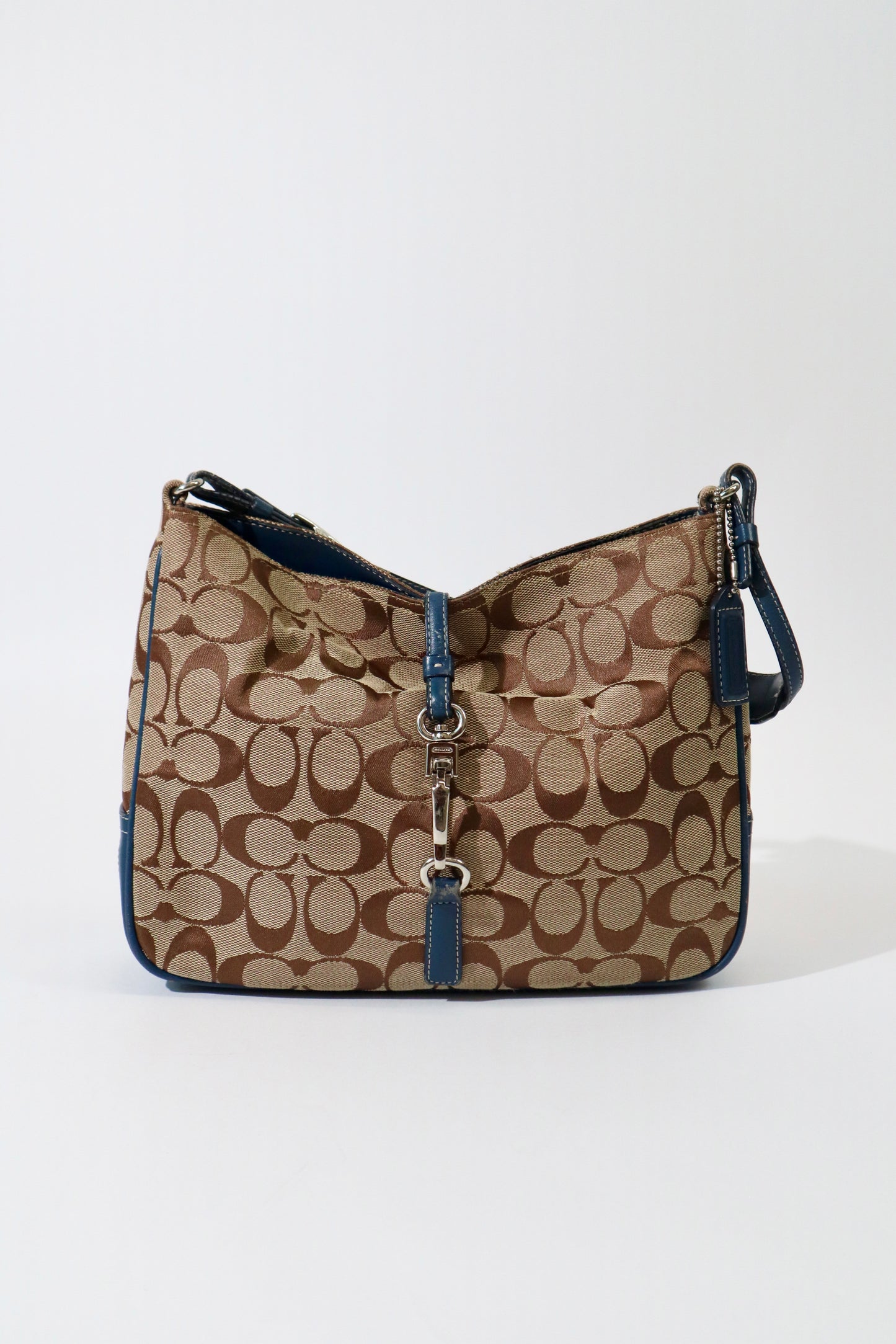 Vintage Coach Hampton Clip Shoulder Bag in Blue (6091)