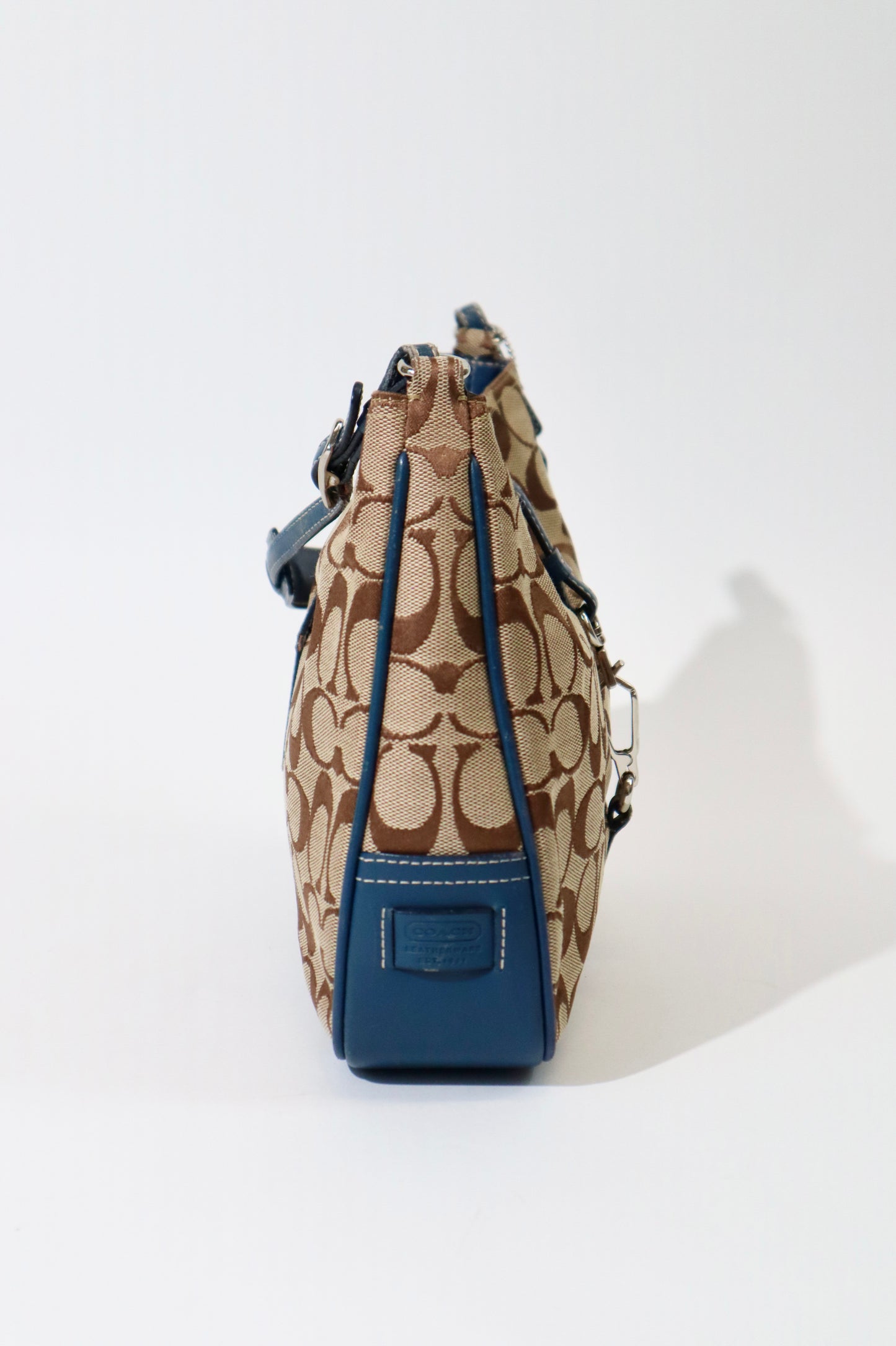 Vintage Coach Hampton Clip Shoulder Bag in Blue (6091)