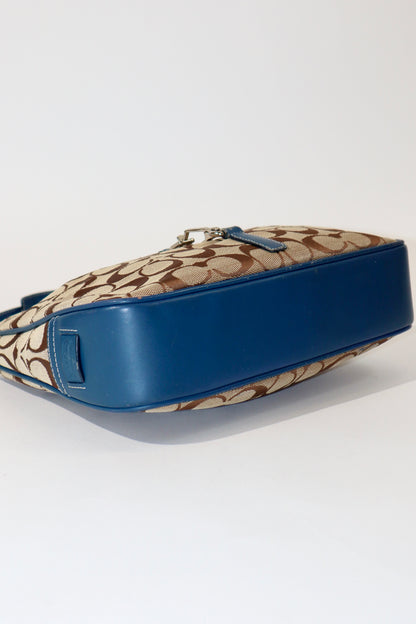 Vintage Coach Hampton Clip Shoulder Bag in Blue (6091)