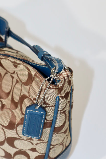 Vintage Coach Hampton Clip Shoulder Bag in Blue (6091)