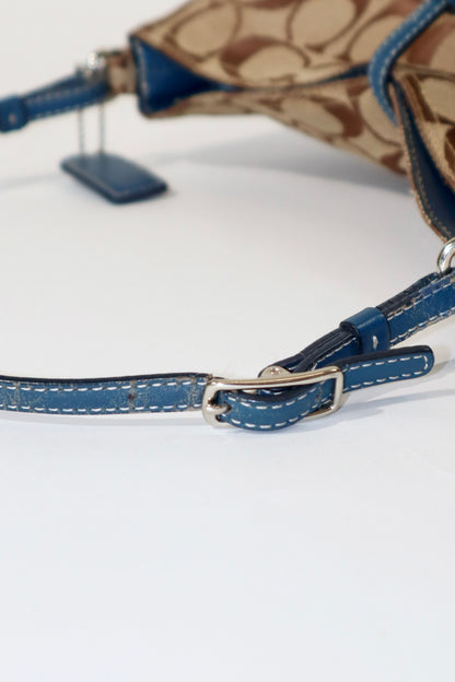 Vintage Coach Hampton Clip Shoulder Bag in Blue (6091)