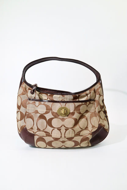 Coach Signature Ergo in Classic Brown with Turn-Lock (Large) - 11601 (Copy)
