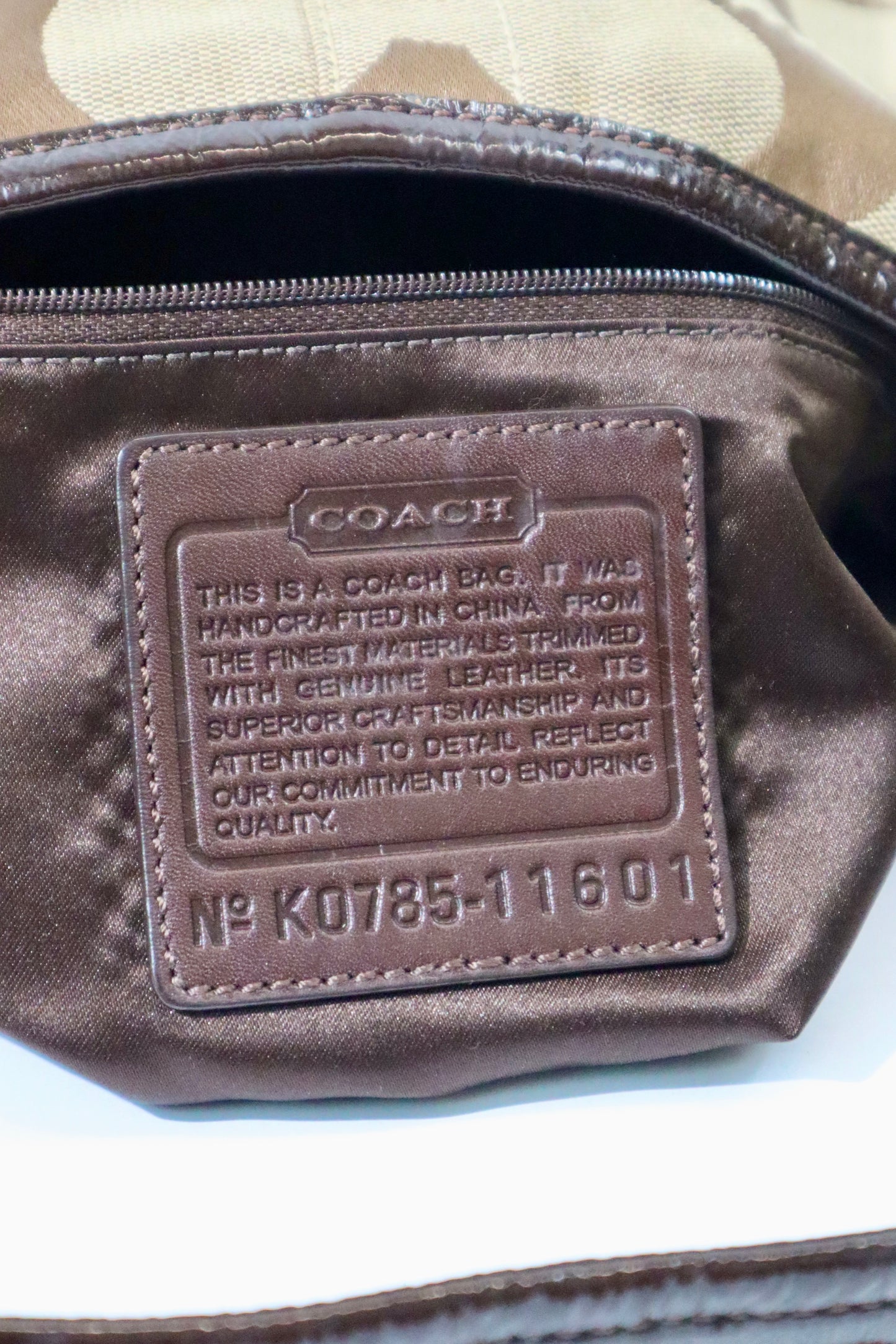 Coach Signature Ergo in Classic Brown with Turn-Lock (Large) - 11601 (Copy)