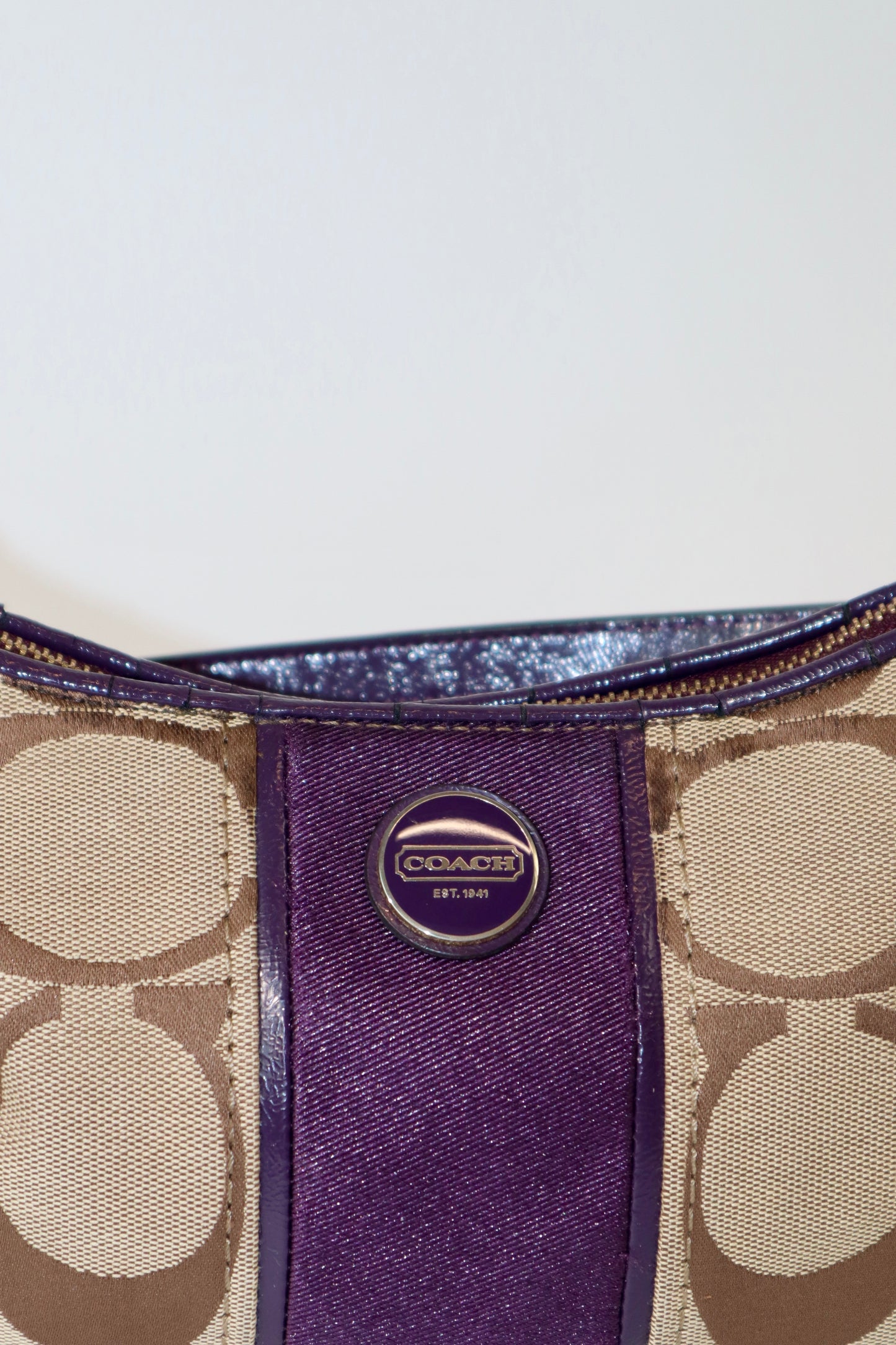 Coach 2 Way Bag in Purple (style F23544)