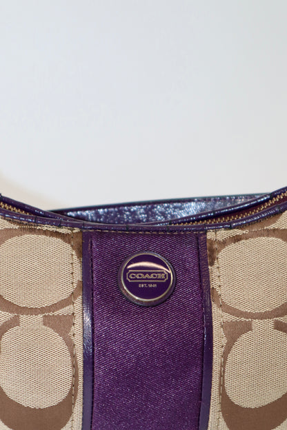 Coach 2 Way Bag in Purple (style F23544)