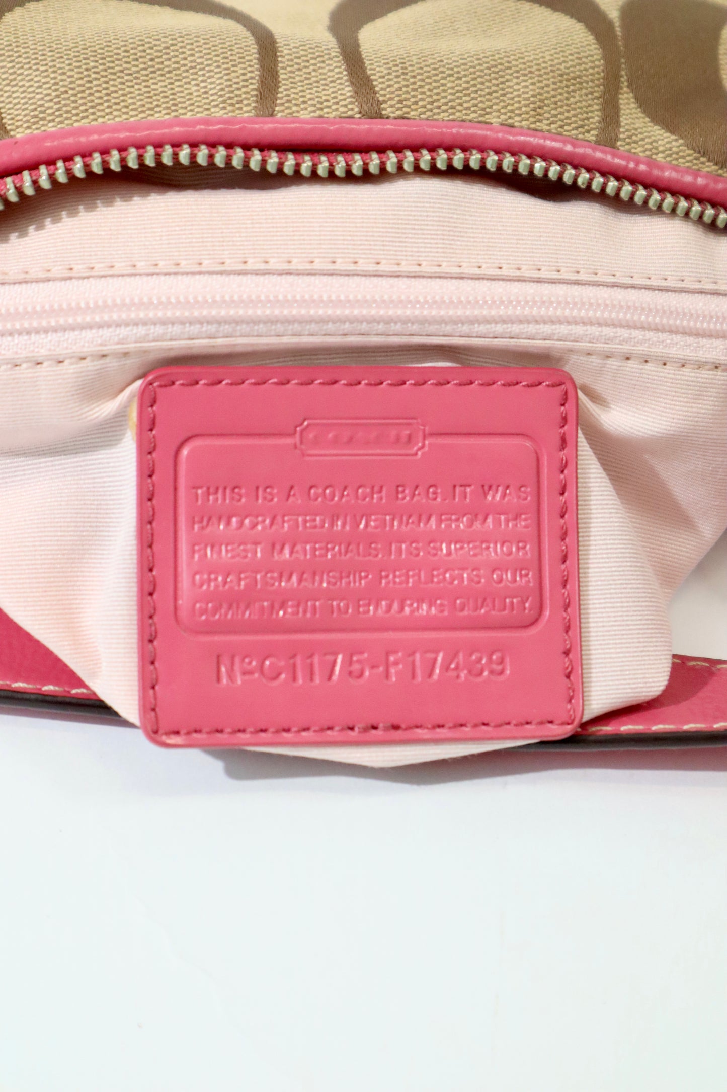 Coach 2 Way Bag in Pink (style F17439)