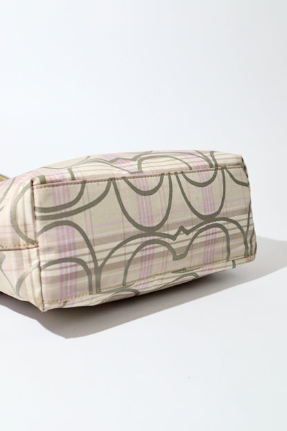 Coach Signature Tartan Plaid Tote – Style F17474