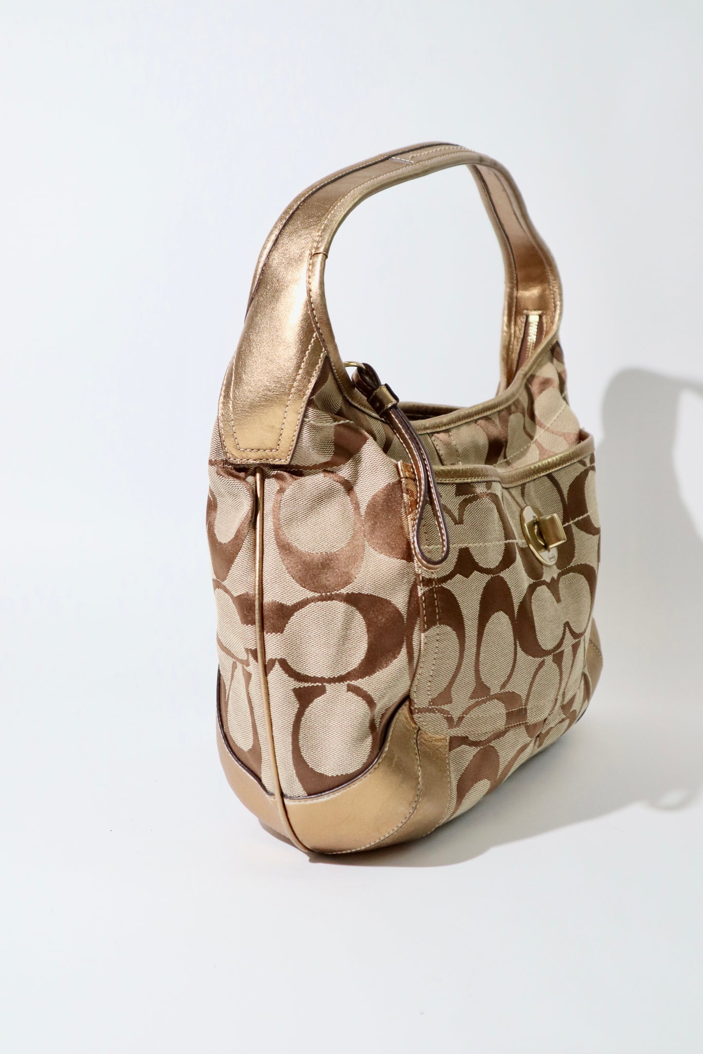 Coach Signature Ergo in Classic Brown with Turn-Lock (Large) - 11601