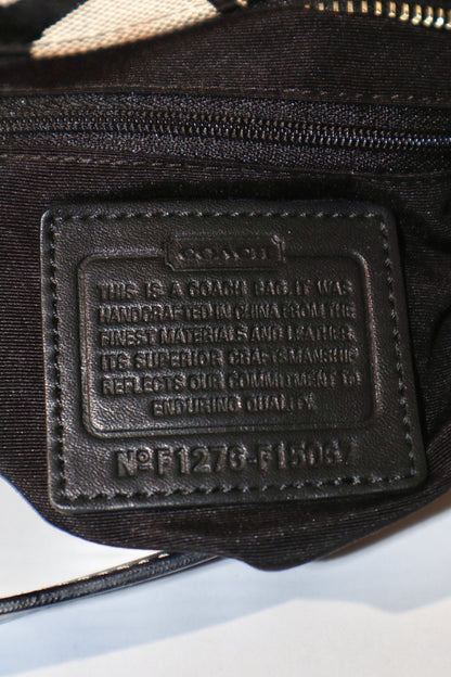 Coach Signature Canvas Large Crossbody Bag in Black/Grey (F15067)