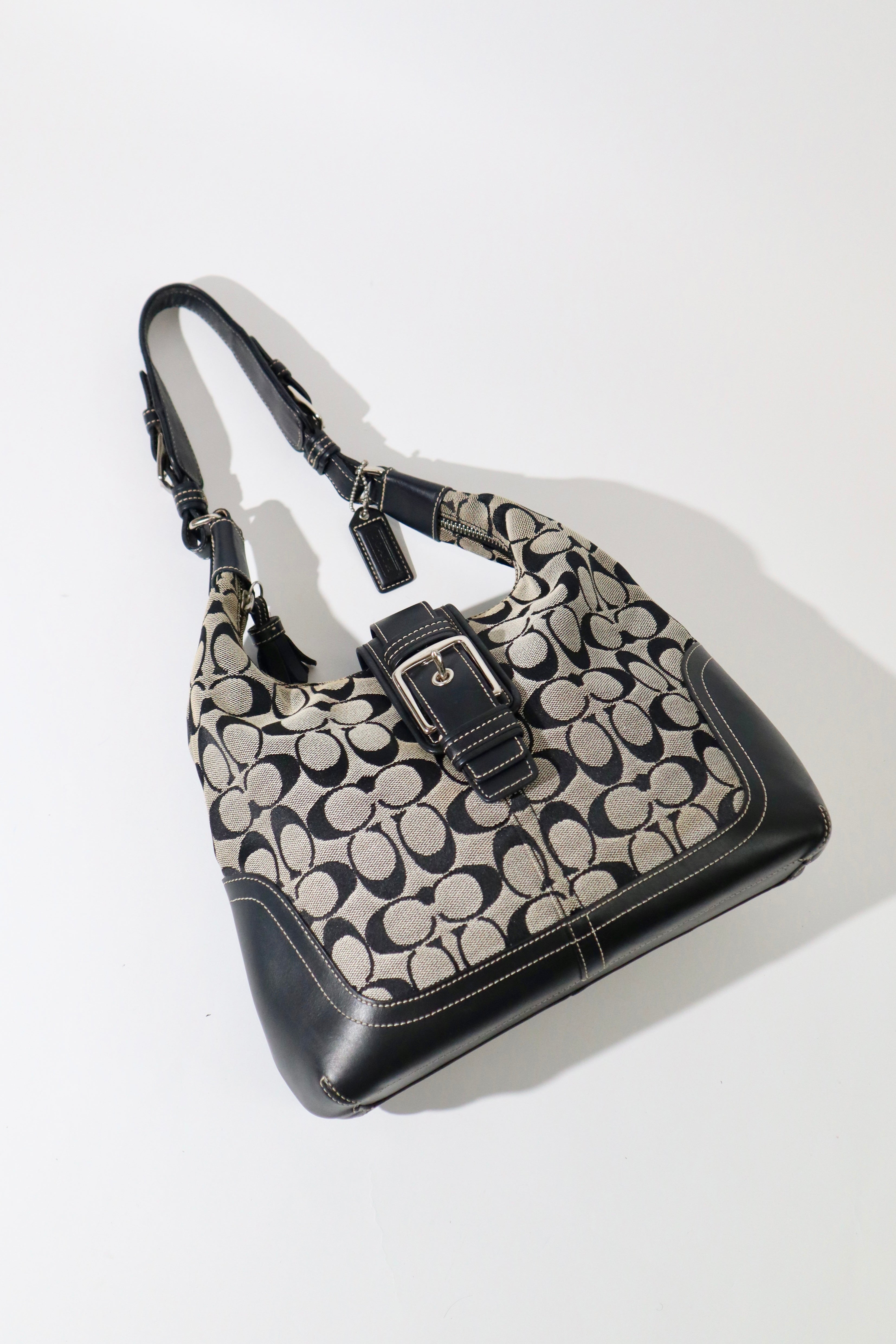 バッグ COACH Soho Hobo vintage Shoulder Bag6824 Vintage Coach Soho Shoulder Bag – Black/Grey – Style 6824 – Girl