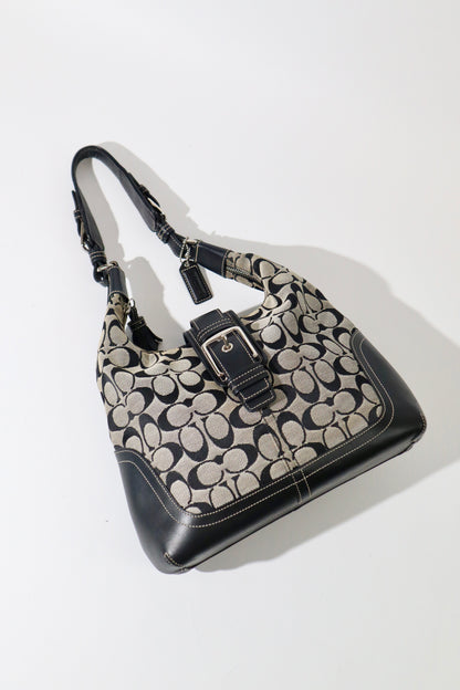 Vintage Coach Soho Shoulder Bag – Black/Grey – Style 6824