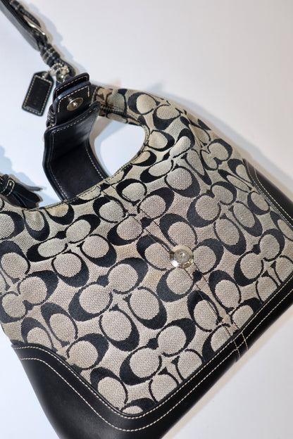 Vintage Coach Soho Shoulder Bag – Black/Grey – Style 6824