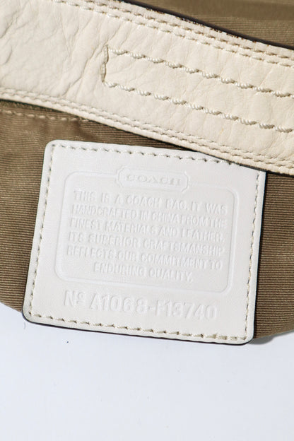 Coach Signature Canvas Shoulder Bag in White – F13740