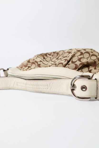 Coach Signature Canvas Shoulder Bag in White – F13740