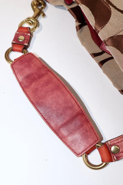 Coach Signature Mini Carly Bag with Red Leather Detail - 1867