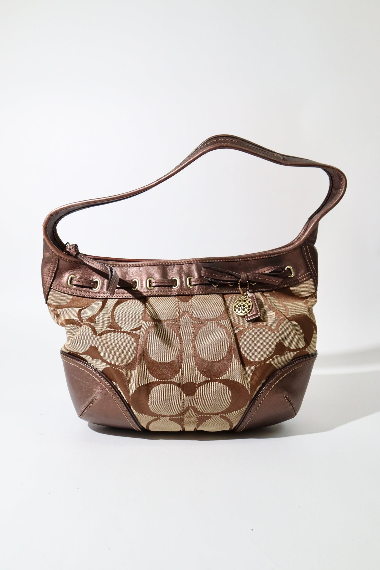 Coach Ergo with Bow Shoulder Bag in Bronze (12719)