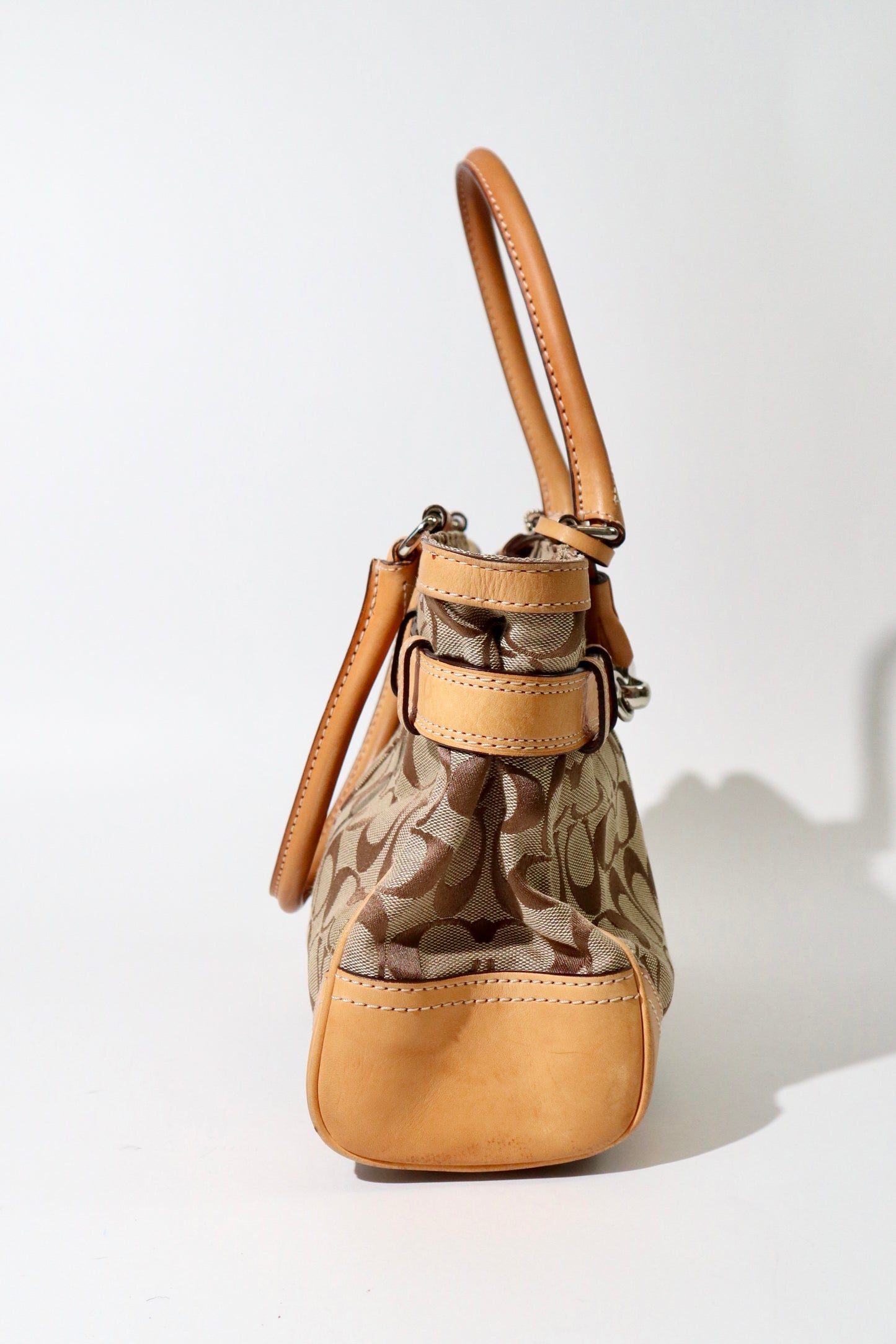 Vintage Coach Hampton Clip Handbag – Signature Canvas – Style F08K06