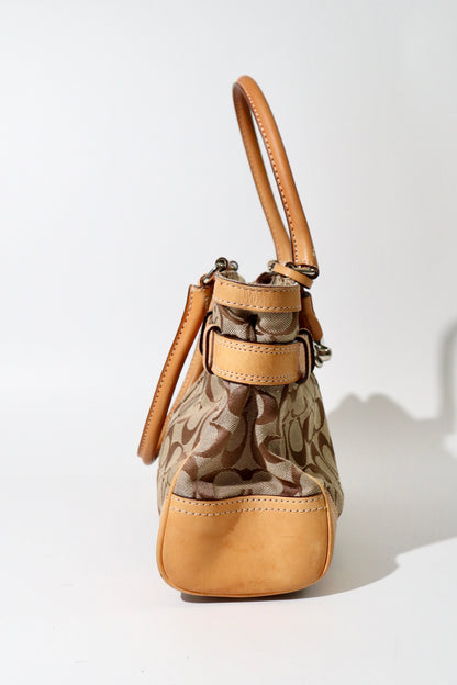Vintage Coach Hampton Clip Handbag – Signature Canvas – Style F08K06
