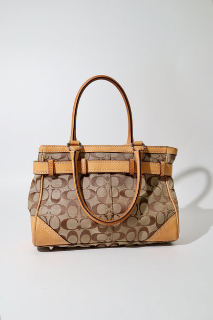 Vintage Coach Hampton Clip Handbag – Signature Canvas – Style F08K06