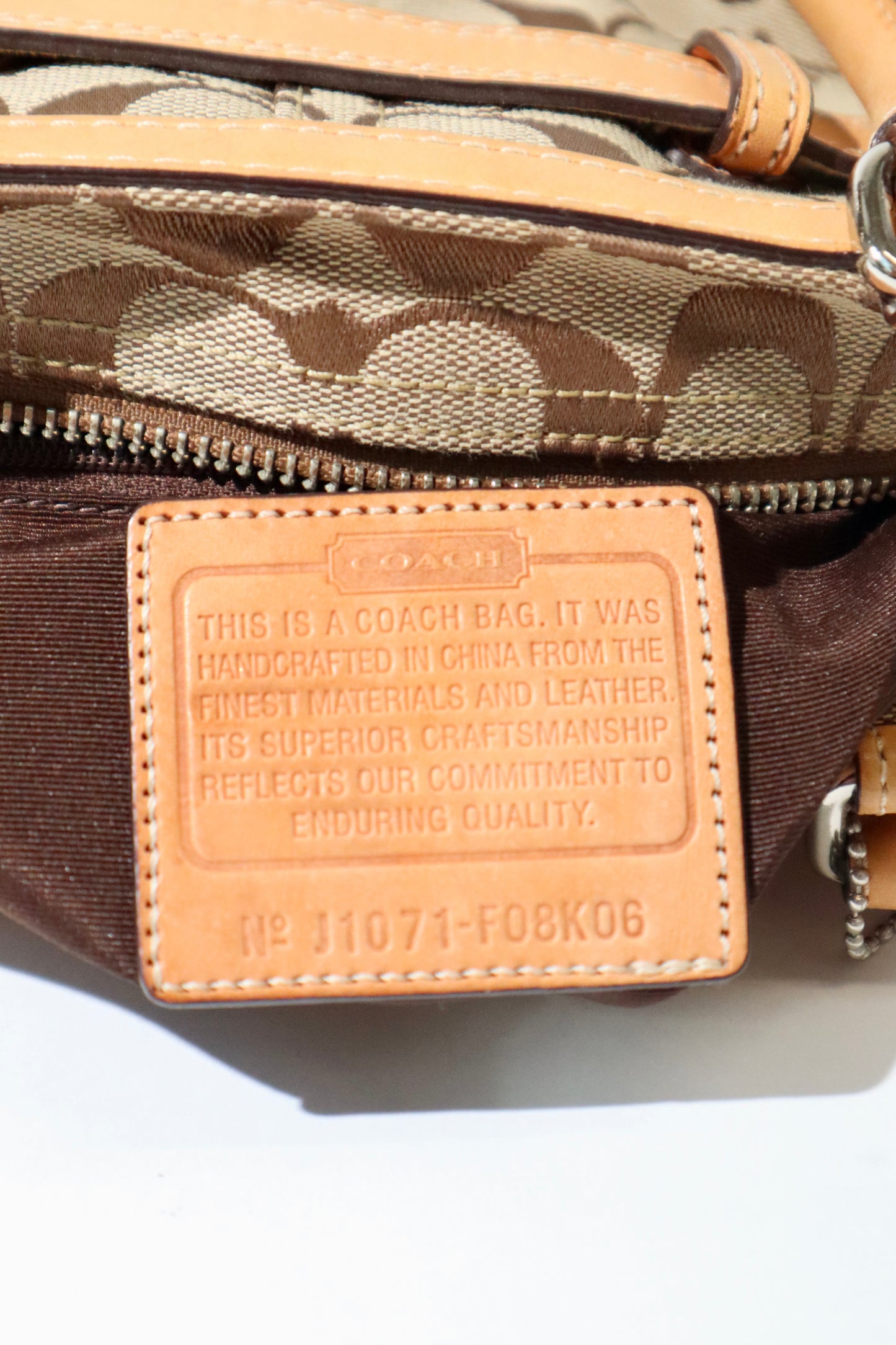 Vintage Coach Hampton Clip Handbag – Signature Canvas – Style F08K06