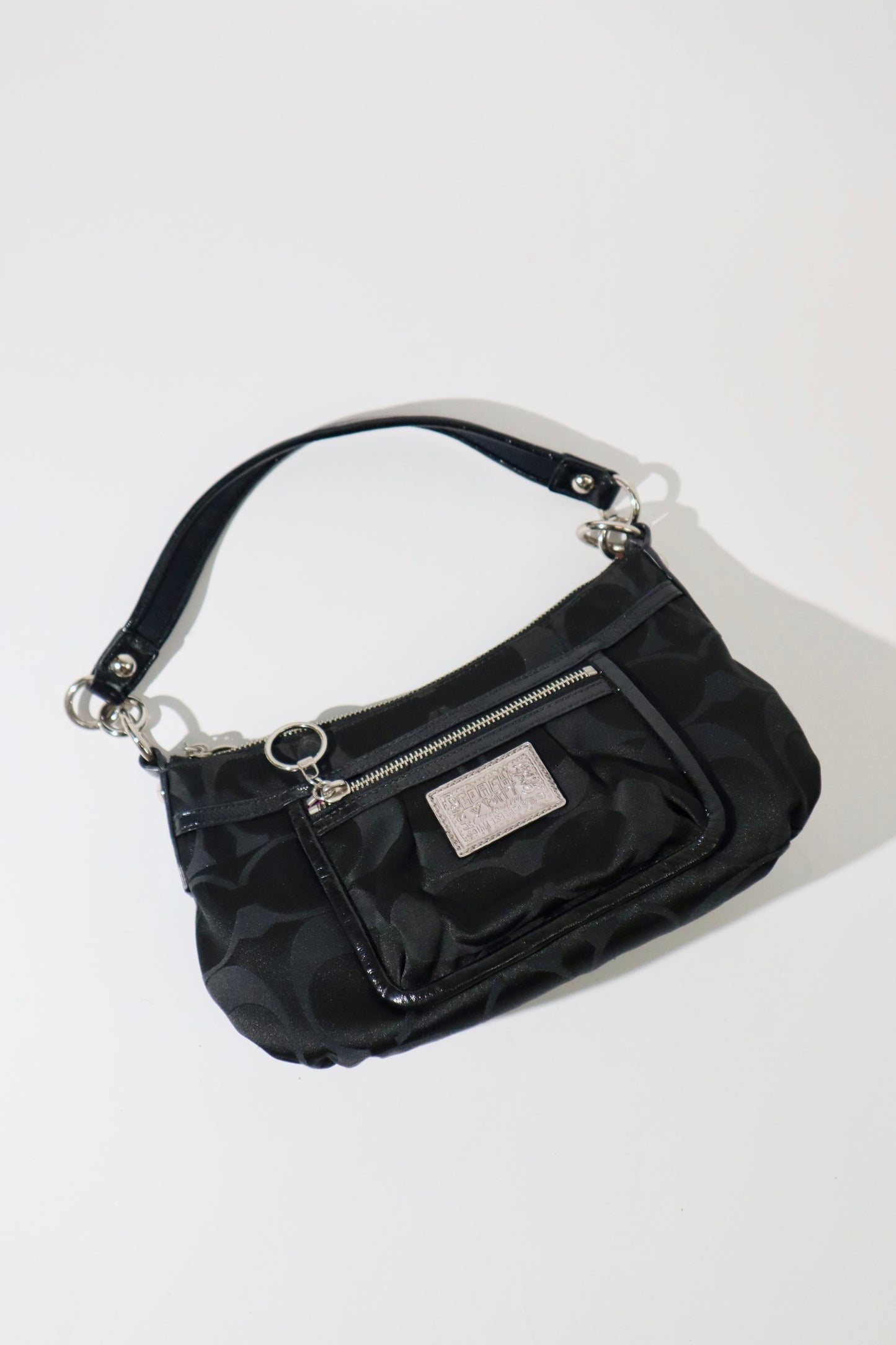 Coach Poppy Signature Canvas Shoulder Bag in Black - 14562
