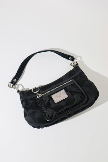 Coach Poppy Signature Canvas Shoulder Bag in Black - 14562
