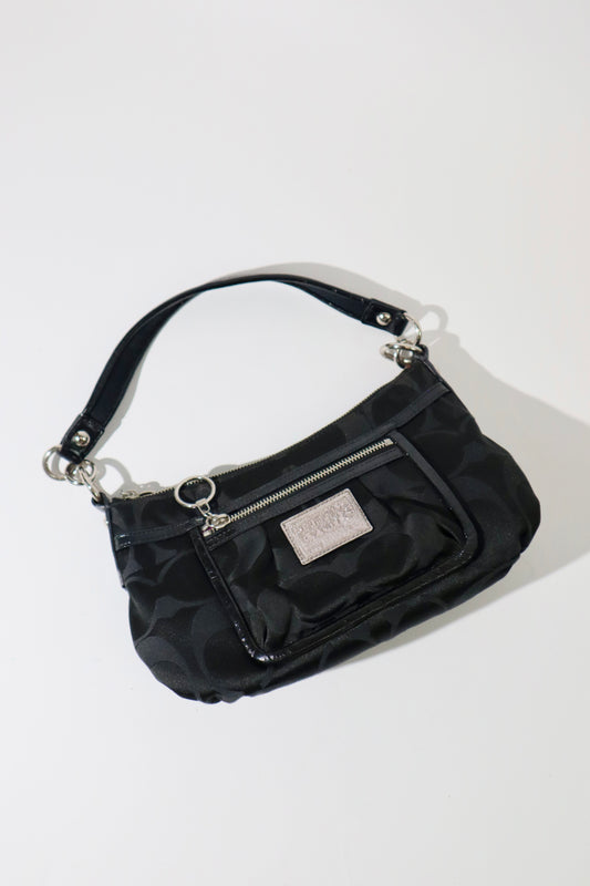 Coach Poppy Signature Canvas Shoulder Bag in Black - 14562