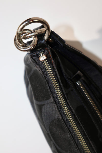 Coach Poppy Signature Canvas Shoulder Bag in Black - 14562