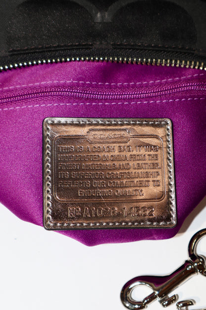 Coach Poppy Signature Canvas Shoulder Bag in Black - 14562