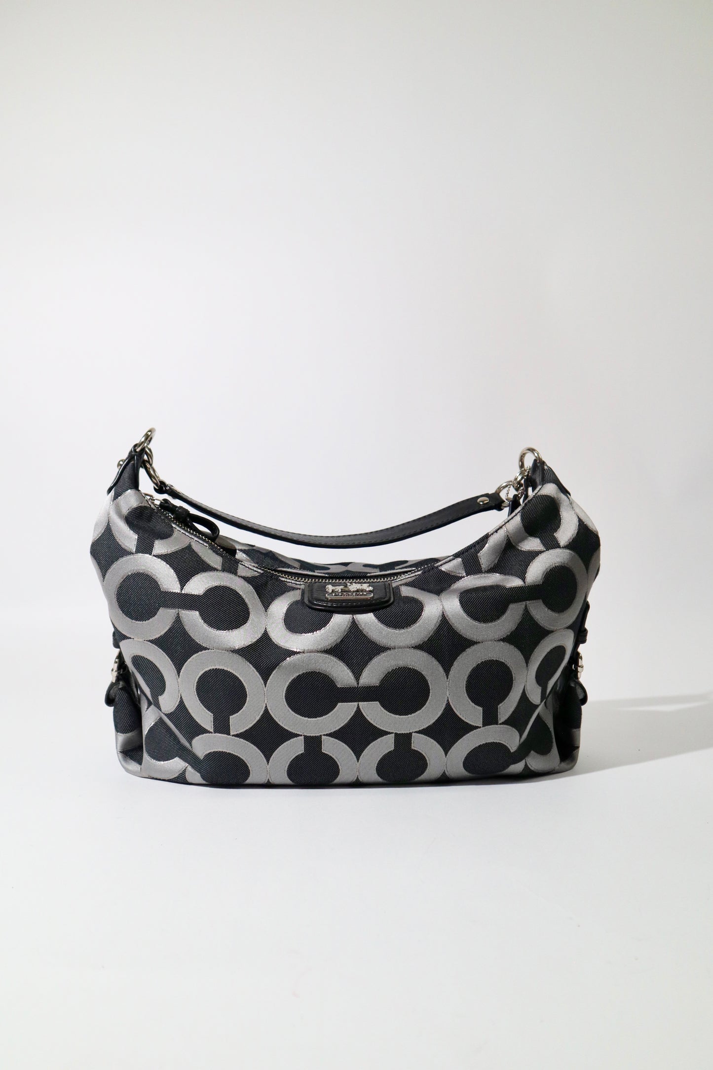 Coach Madison Op Art Shoulder Bag – Black/Grey – Style 18596