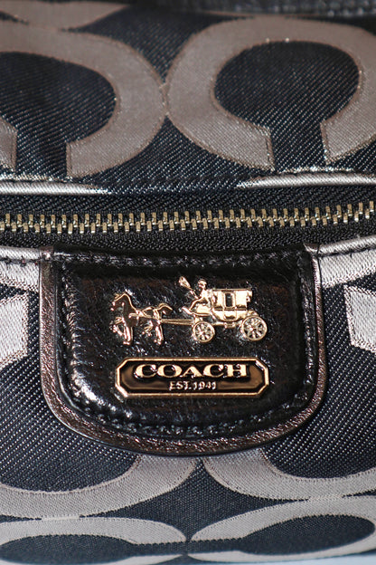 Coach Madison Op Art Shoulder Bag – Black/Grey – Style 18596