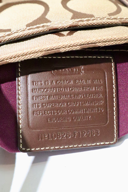 Coach Madeline Mini Tote in Brown with Gold-tone Turn-lock - F12463