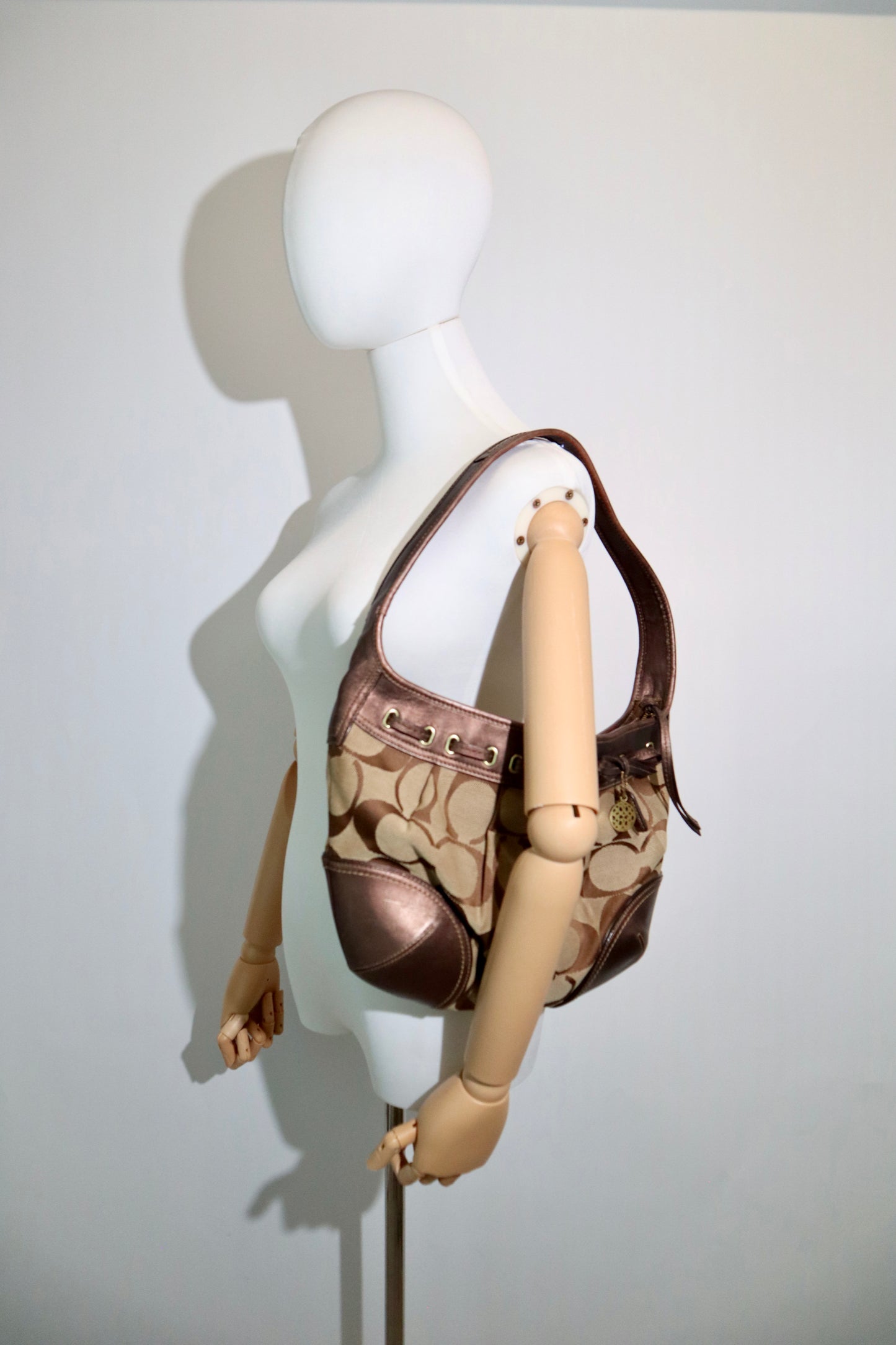 Coach Ergo with Bow Shoulder Bag in Bronze (12719)