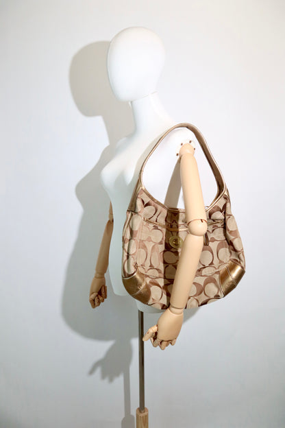 Coach Signature Ergo in Classic Brown with Turn-Lock (Large) - 11601