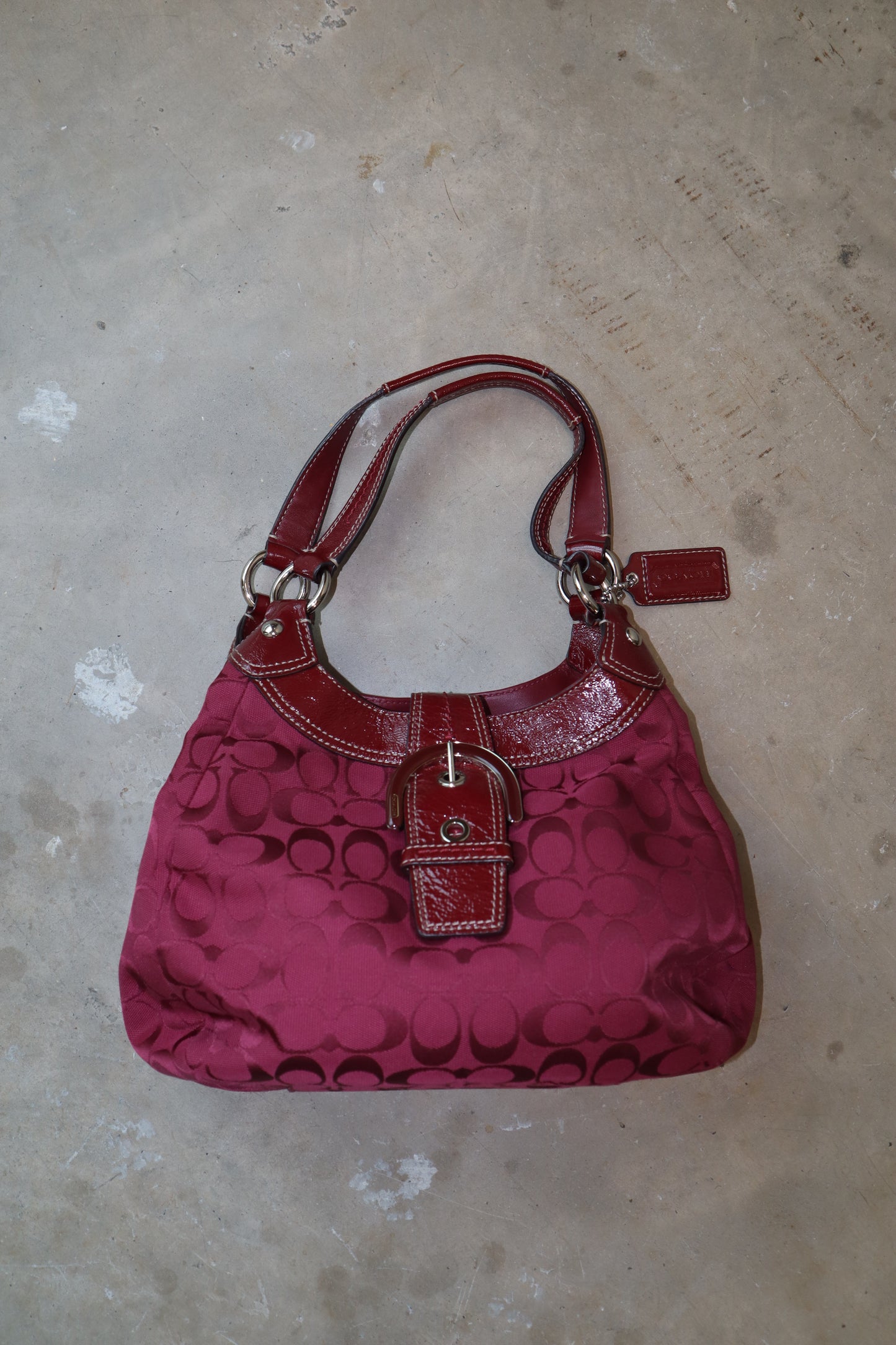 Coach Medium Soho Signature Hobo in cherry red (F17094)