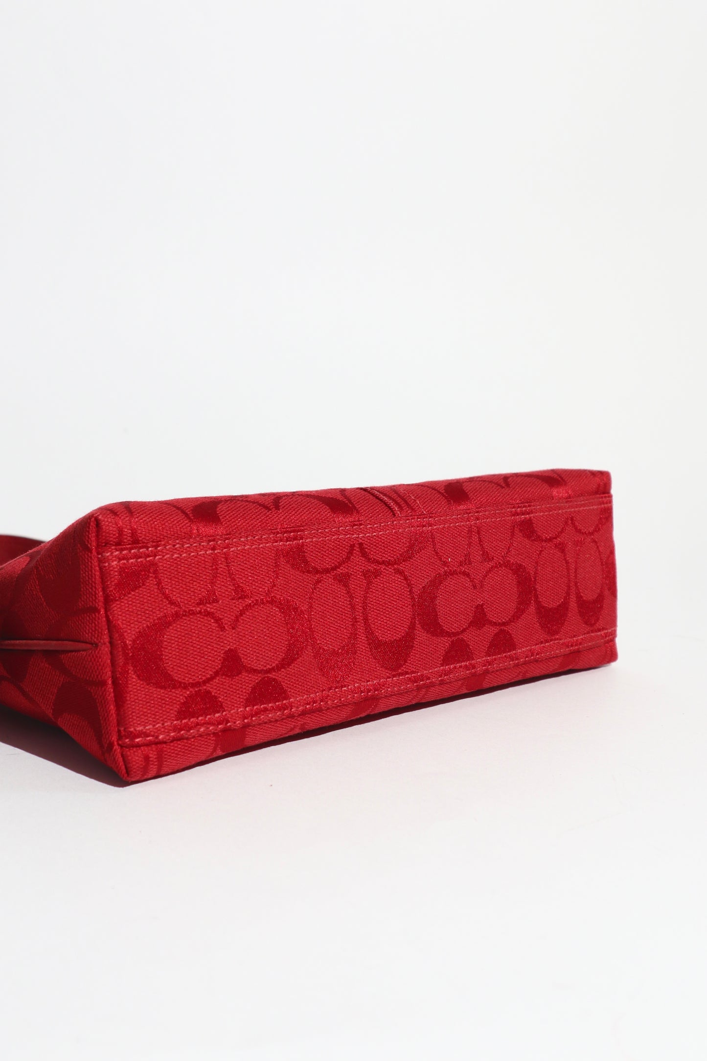 Vintage Coach 2005 Hot Red Demi Baguette Bag (8k01)