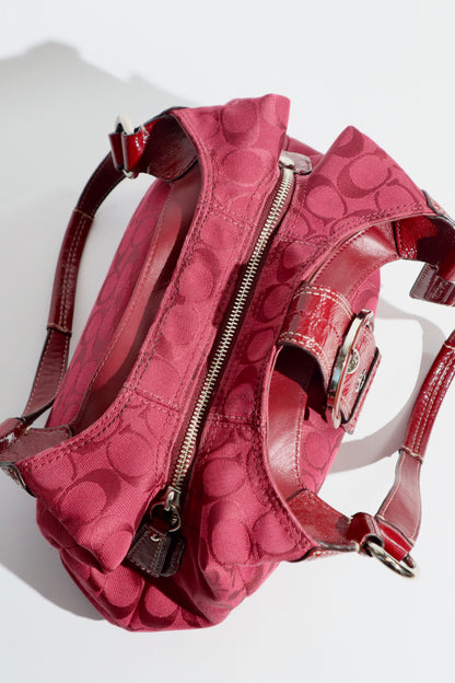 Coach Medium Soho Signature Hobo in cherry red (F17094)